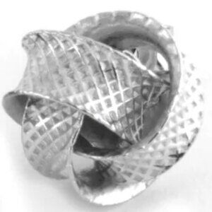 Sterling Silver 925 Rhodium Finish Round Women's Stud Earrings